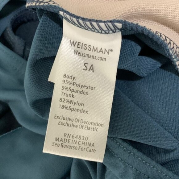 Weissman Blue Cowl Neck Matte Jersey Dress Dance Costume SA (Adult Small) - Picture 5 of 5